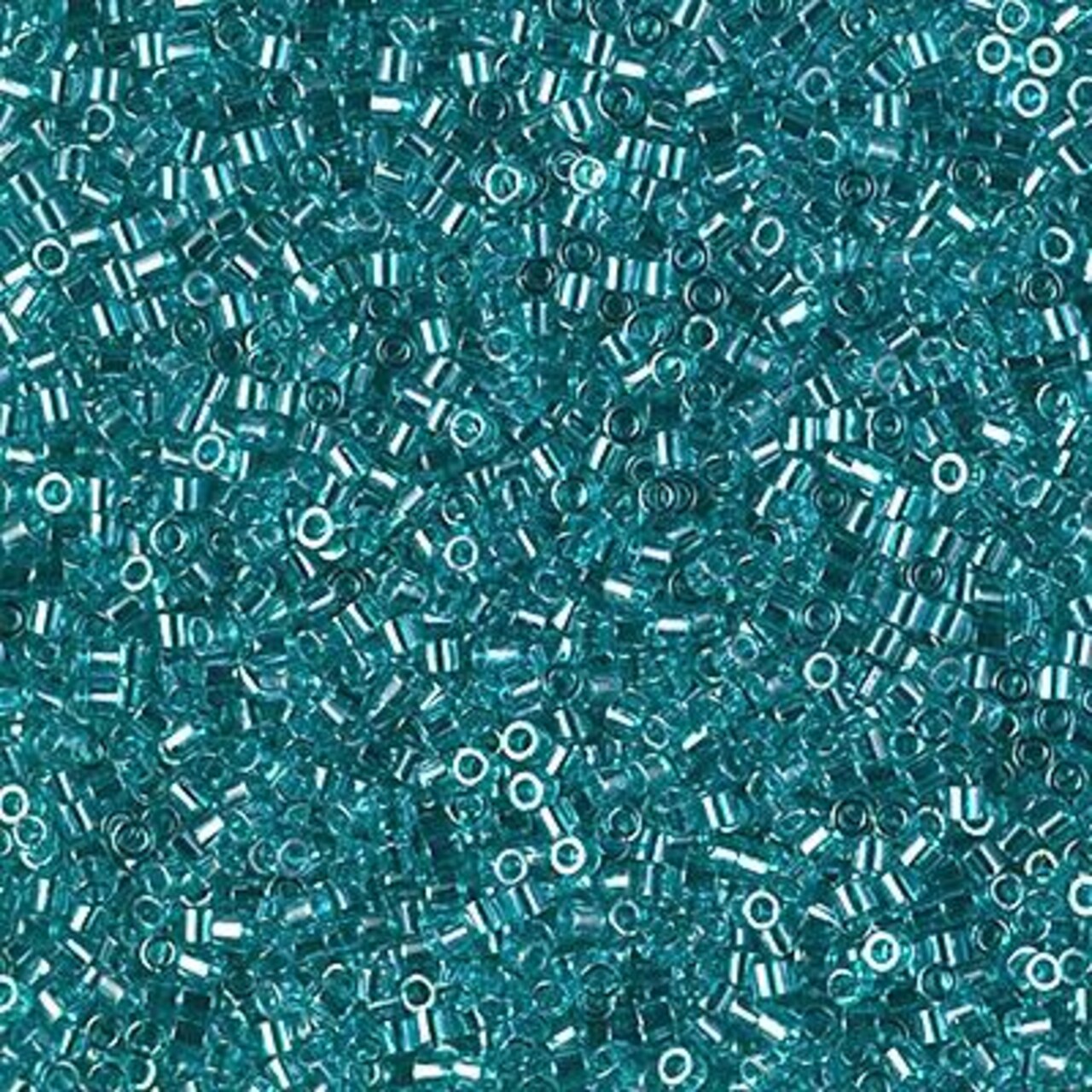 Miyuki Delica Bead 15/0, DBS1228, Transparent Caribbean Teal Luster